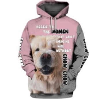 Gorgeous Pink Dog Pattern Animals Hoodie