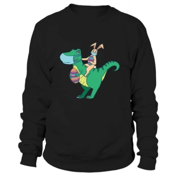 Dino Dinosaur Easter Bunny Easter Egg Eggs Sweatshirt