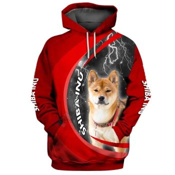 Classical  Red Dog Pattern Animals Hoodie