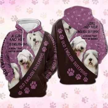 Pretty And Vintage  Pink Dog Pattern Animals Hoodie