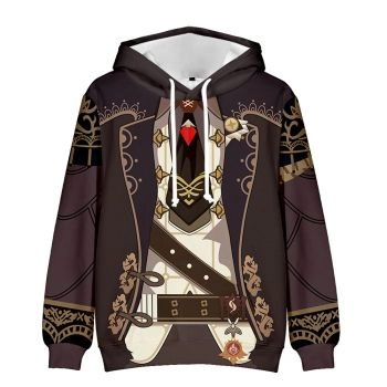 Unique Genshin Impact Kaedehara Kazuha Anmie Brown Hoodie