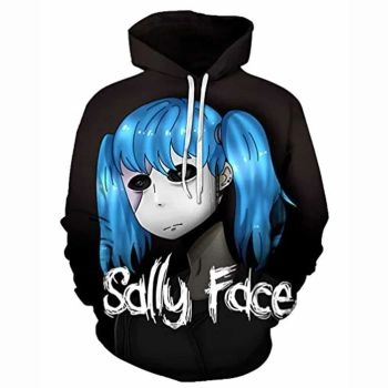 Sally Face Hoodies &#8211; 3D Black Fashion Hooded Jumper