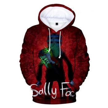 Sally Face Hoodies &#8211; Sally Face Game Terror Bloodiness Mask Sally 3D Hoodie