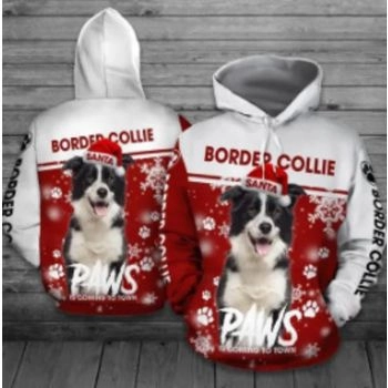 Fashion Red White Dog Pattern Animals Hoodie