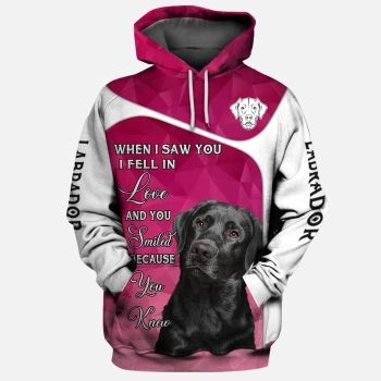 Loose Pink Dog Pattern Animals Hoodie