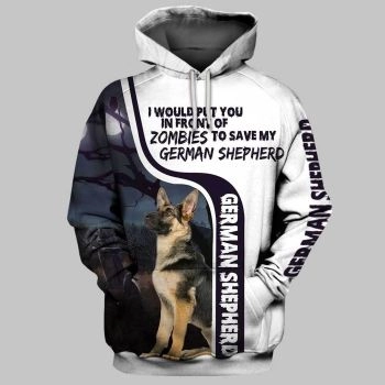 Oversize Purple White Dog Pattern Animals Hoodie