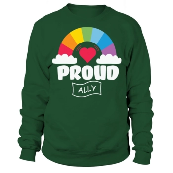 Proud Ally LGBTQ Lesbian Gay Sweatshirt