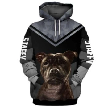 Gorgeous Black Dog Pattern Animals Hoodie