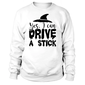 Yes, I can drive a cane Halloween Costume Sweatshirt