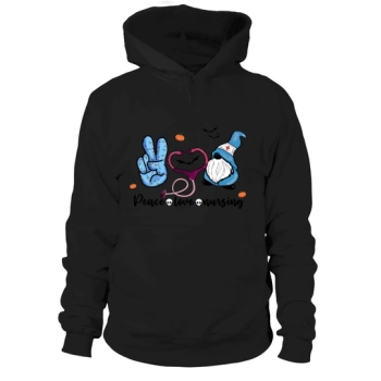 Halloween Nurse Peace Love Nursing Sublimation Hoodies