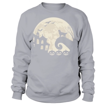 Golden Retriever Is Moon Pumpkin Funny Halloween Sweatshirt