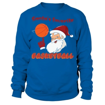 Christmas Sport Santa's Favorite Basketball Sweatshirt