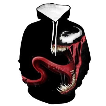 Spiderman Hoodies &#8211; Cool  Villain Venom Monster 3D Hoodie