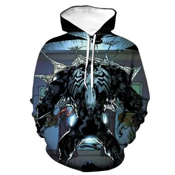 Spiderman Hoodies &#8211; Scary Symbiotic Life Form Venom Monster 3D Hoodie