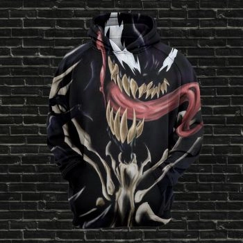 Spiderman Hoodies &#8211; Venom Spiderman Series Spuer Cool Black 3D Hoodie