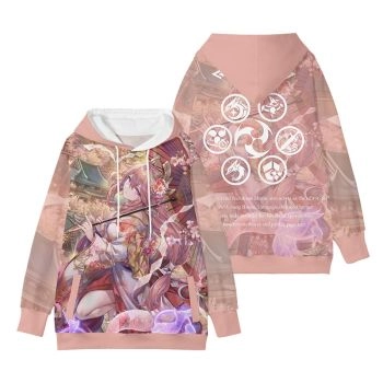 High-Quality Genshin Impact Keqing Orange Anime Hoodie