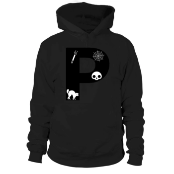 Halloween Alphabet Numbers Clipart P Hoodies