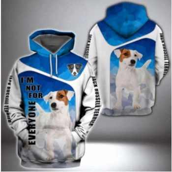 Precious Blue White Dog Pattern Animals Hoodie