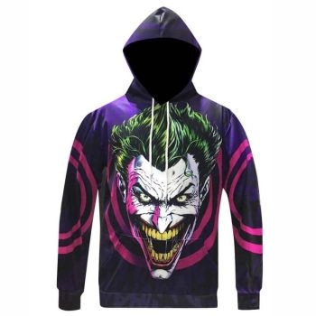 Suicide Squad 3D Hoodies &#8211; Joker Hooded Sweatshirt