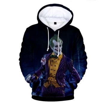 Suicide Squad Hoodies &#8211; Joker Series Evil Joker Icon Blue Unisex 3D Hoodie