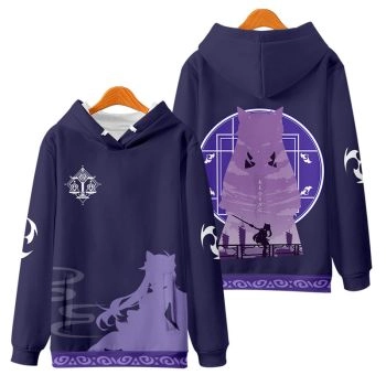 High-Quality Genshin Impact Keqing Light Purple Hoodie