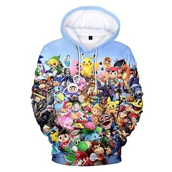 Super Smash Bros Hoodie &#8211; 3D Print Hooded Sweatshirt
