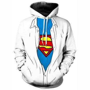 Superman White Unisex Hoodie