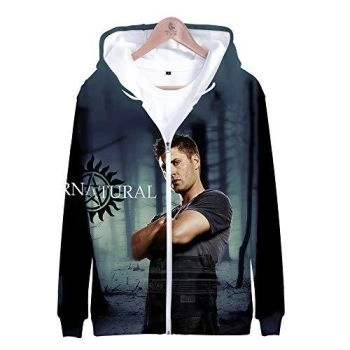 Supernatural Hoodies &#8211; Unisex 3D Print Hooded Zipper Sweatshirt