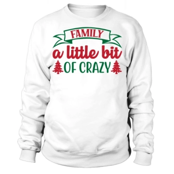 Family A Little Crazy Christmas Sweatshirt