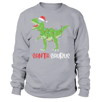 Santa Saurus Funny Christmas Trex Sweatshirt