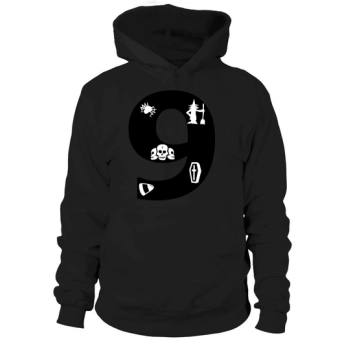 Halloween Alphabet Numbers Clipart 9 Hoodies