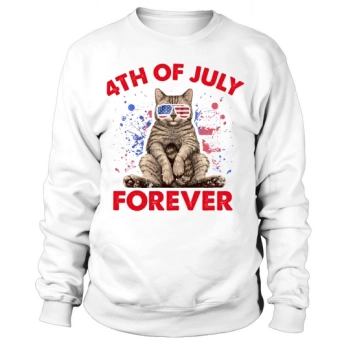 4th Of July Forever Cat Sweatshirt