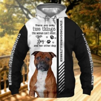 Popular Black White Dog Pattern Animals Hoodie