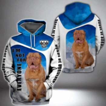 Cute Blue White Dog Pattern Animals Hoodie