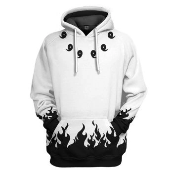 Loose And Fashion White Totem Pattern Indians Hoodie