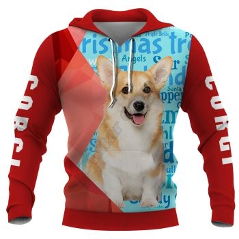 Temperament Red Dog Pattern Animals Hoodie