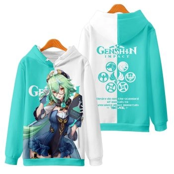 Noble Genshin Impact Full-Body Pattern Sucrose Hoodie