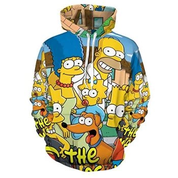 The Simpsons Hoodies &#8211; Unisex 3D Printed Hoodie Pullover Sweatshirt with Pocket
