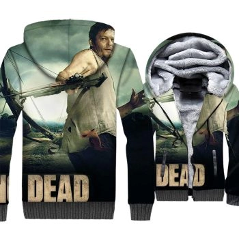 The Walking Dead Jackets &#8211; The Walking Dead Series Daryl Dixon Super Cool 3D Fleece Jacket