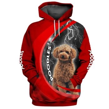 Gorgeous Red Dog Pattern Animals Hoodie