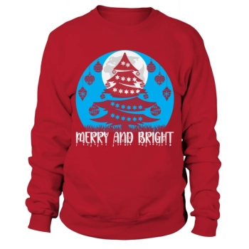 Merry and bright Christmas Sweatshirt