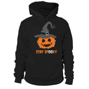 Stay Spooky Halloween Pumpkin Witch Hoodies