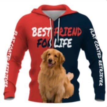 Popular Red Blue Dog Pattern Animals Hoodie