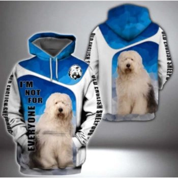 Loose And Gorgeous Blue White Dog Pattern Animals Hoodie