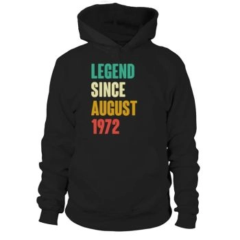 Born in August 1972 50th Birthday Hoodies