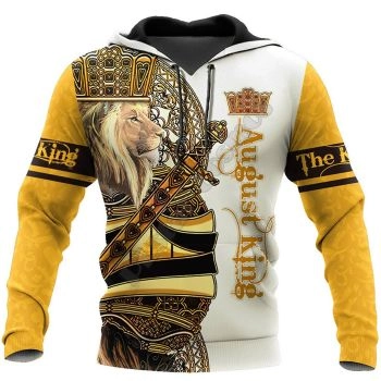 Loose And Gorgeous Yellow Lion Pattern Animals Hoodie