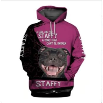  Popular And Vintage Pink Black Dog Pattern Animals Hoodie