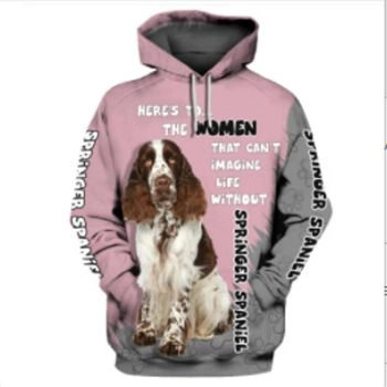 Generous And Beautiful Pink Dog Pattern Animals Hoodie