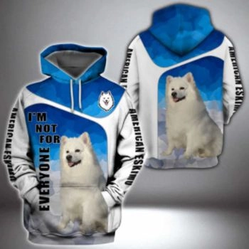 Precious And Cute Blue White Dog Pattern Animals Hoodie