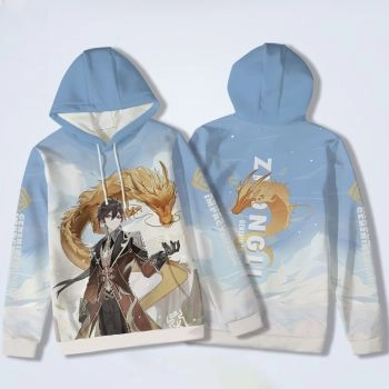 High-Quality Genshin Impact Zhongli Anime Hoodie